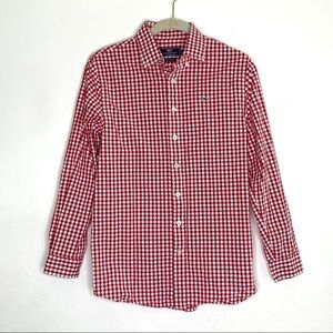 VINEYARD VINES red checkered button down (Boys 16)